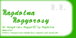 magdolna mogyorosy business card